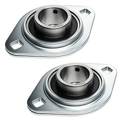 2 Pack SBPFL208-24 Pillow Block Bearings 1-1/2" Bore Bearing Units Steel Flange Mounted Bearing Housing Pressed Steel Flange Bearing (SBPFL208)