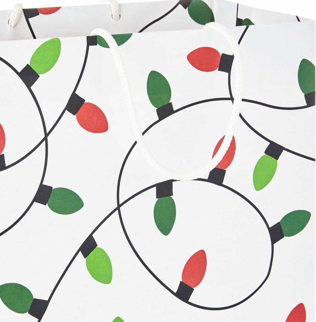 Christmas Gift Bags, Assorted 8-Pack (Kraft, Santa, Lights, Tree)