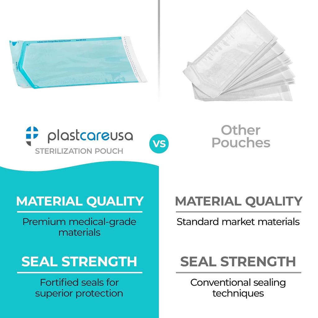 200 10"x16" Large Sterilization Pouches to Sterilize and Autoclave Instruments