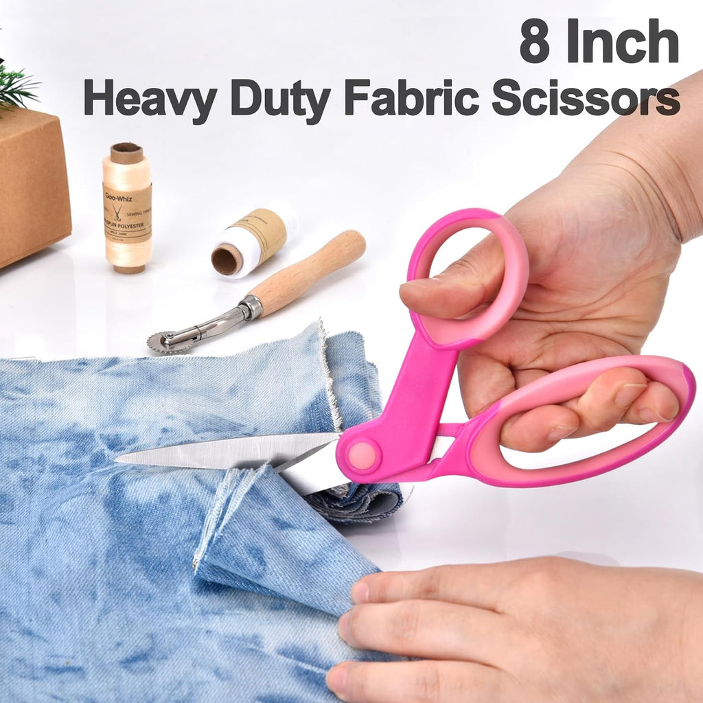 Premium Sewing Scissors Bundle: Heavy Duty Fabric, Detail Embroidery & Small Selvedge Scissors, Thread Snips for