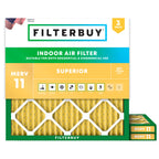 17.5x17.5x1 Air Filter MERV 11 Pet & Allergy Defense (3-Pack)