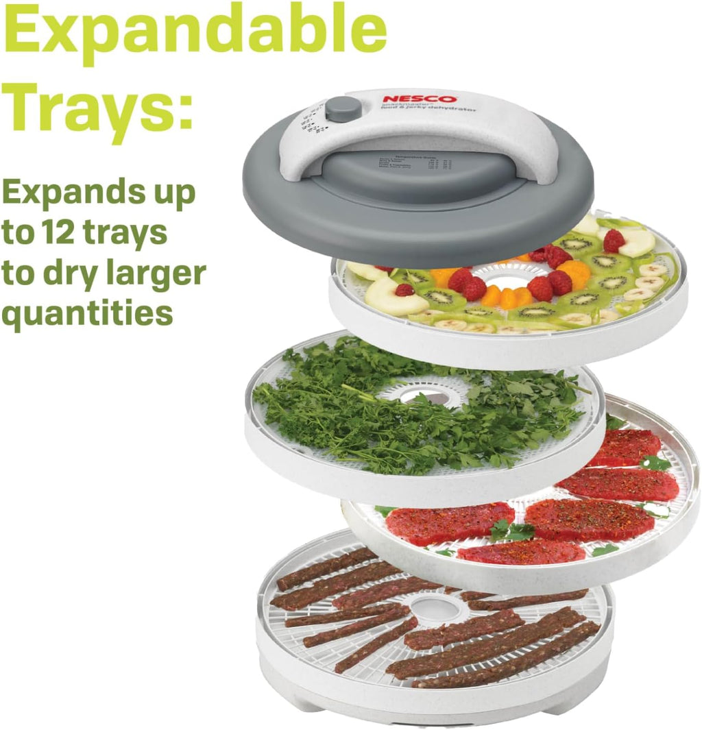FD-61 Snackmaster Encore Food Dehydrator for Great Jerky and Snacks, 4 Trays, Gray