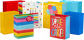 Assorted Birthday Gift Bags, 8-Pack (Take the Cake! Red, Blue)
