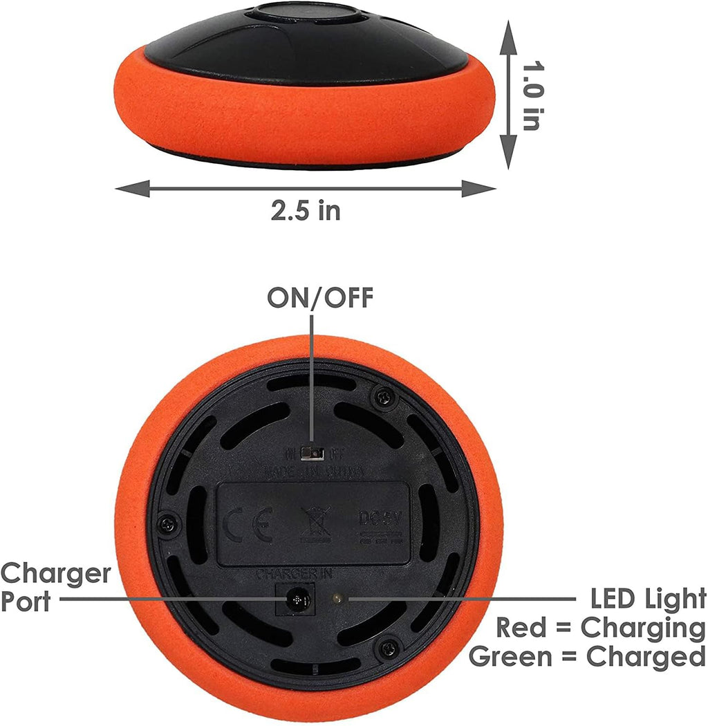 Rechargeable Floating Pucks & Paddles - Any Flat Surface Air Hockey, Includes Charging Cable and Strikers