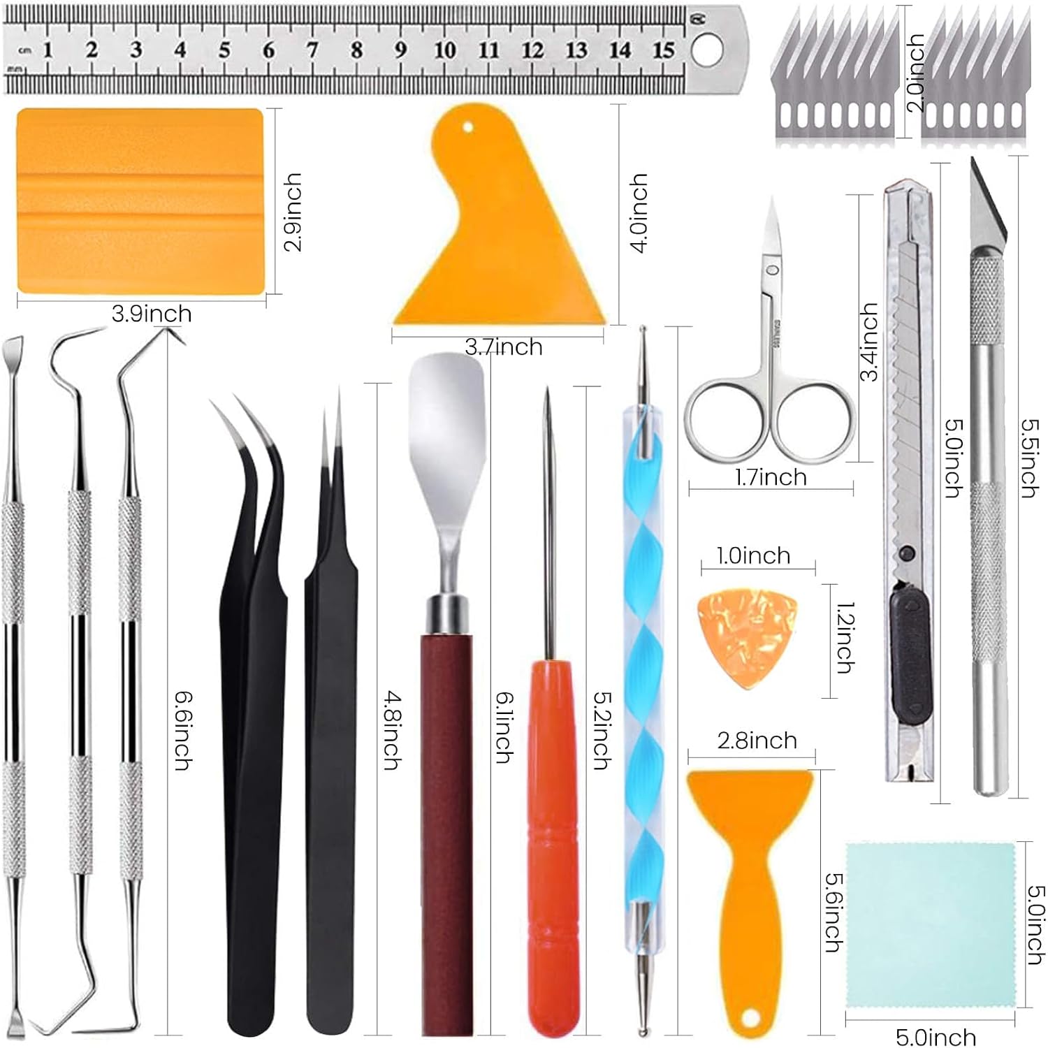 35 PCS Weeding Tools for Vinyl, Precision Craft Tools Set for Weeding Vinyl, Scrapbook Supplies Includes All Basics