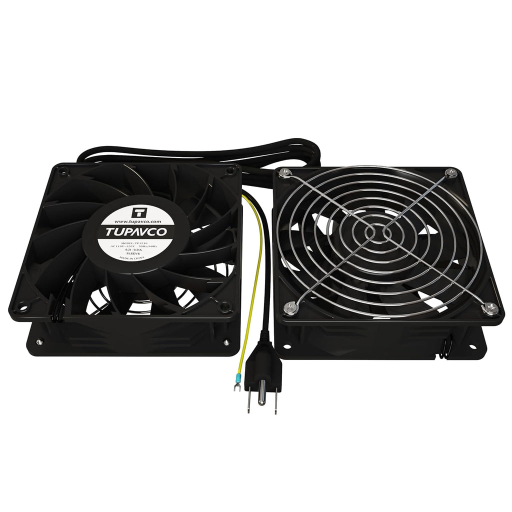 Network Cabinet Fan (2pc) for Server Rack Cooling - Tupavco TP1510