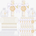 36 Pcs Baptism Favors Set, 12 Resin Cross Fridge Magnets with Bow Tied Cards, 12 Acrylic Baptism Rosary Beads with