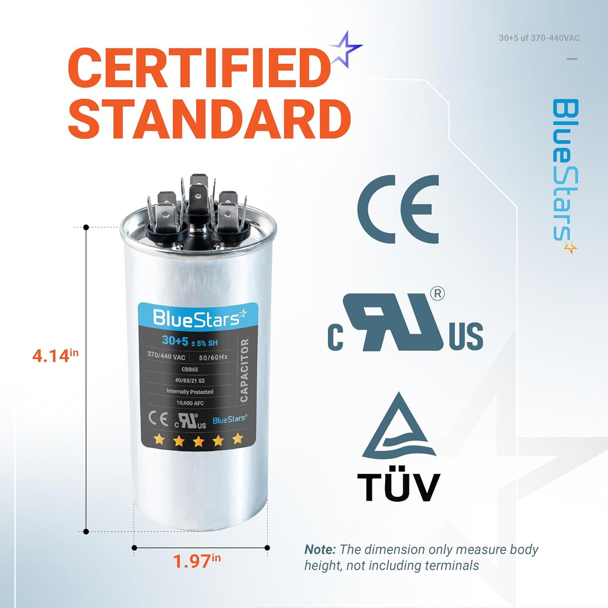 [Upgraded] BlueStars 30+5 uf/MFD 370-440 Capacitor