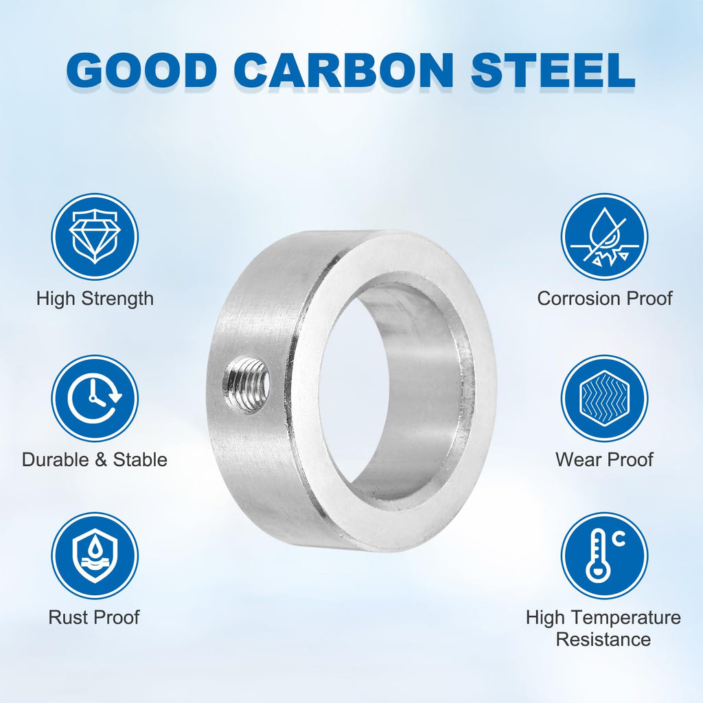 MECCANIXITY 2Pcs Shaft Collars 30mm Bore 1 Screw 45mm OD 16mm Thick