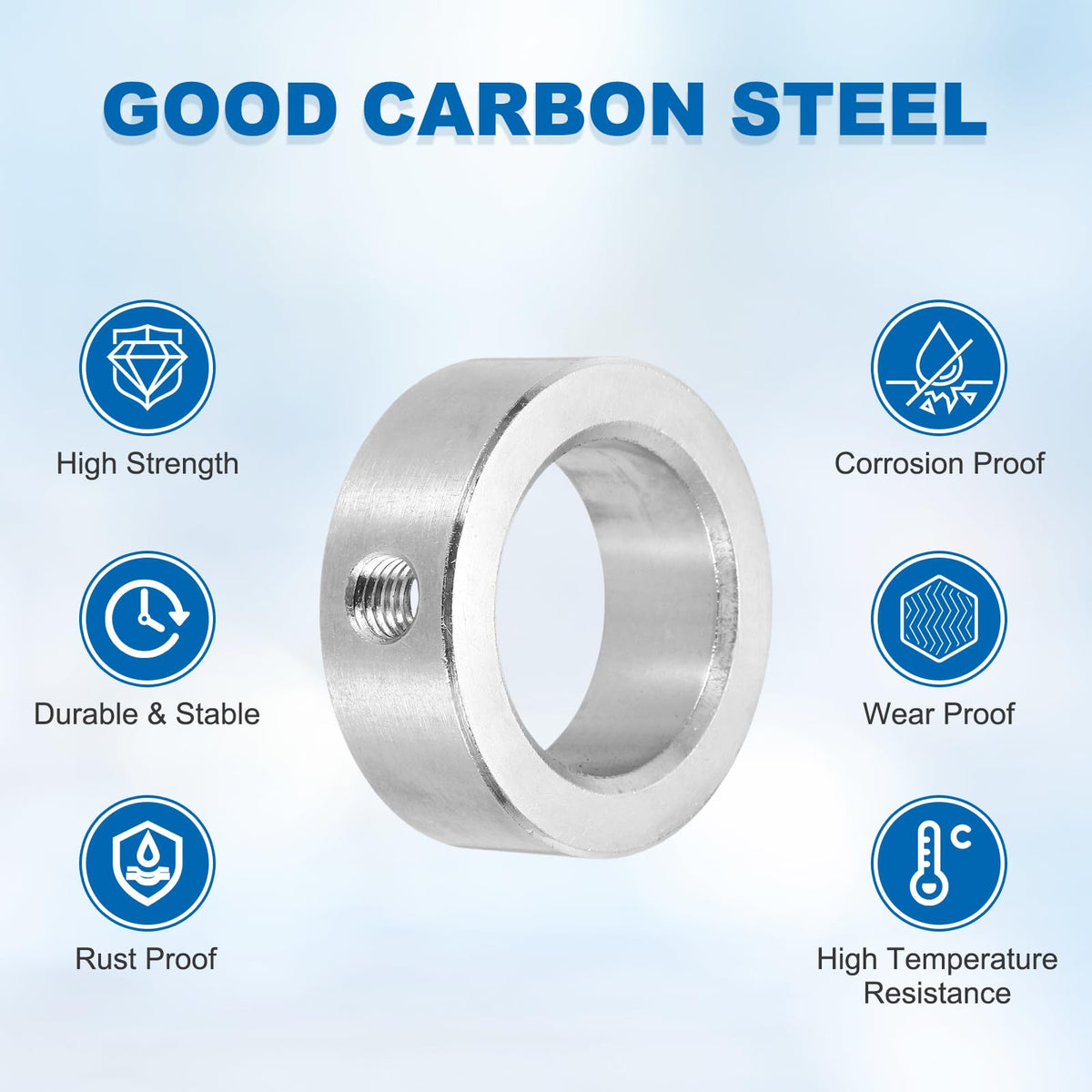 MECCANIXITY 2Pcs Shaft Collars 30mm Bore 1 Screw 45mm OD 16mm Thick