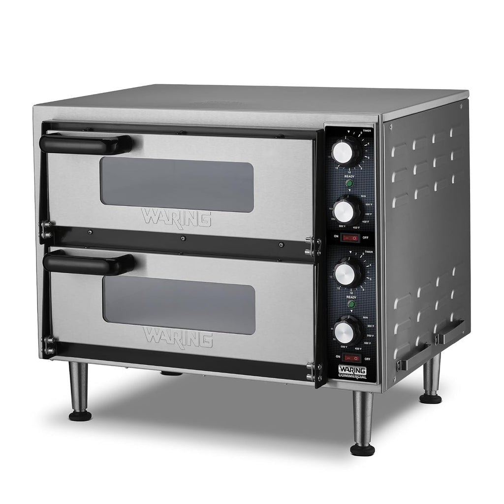 Pizza Oven with Independent Double-Deck & 14" Pizza Deck