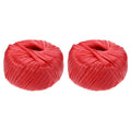 2Rolls Polyester Nylon Plastic Rope Twine 80m/262ft Cord Red