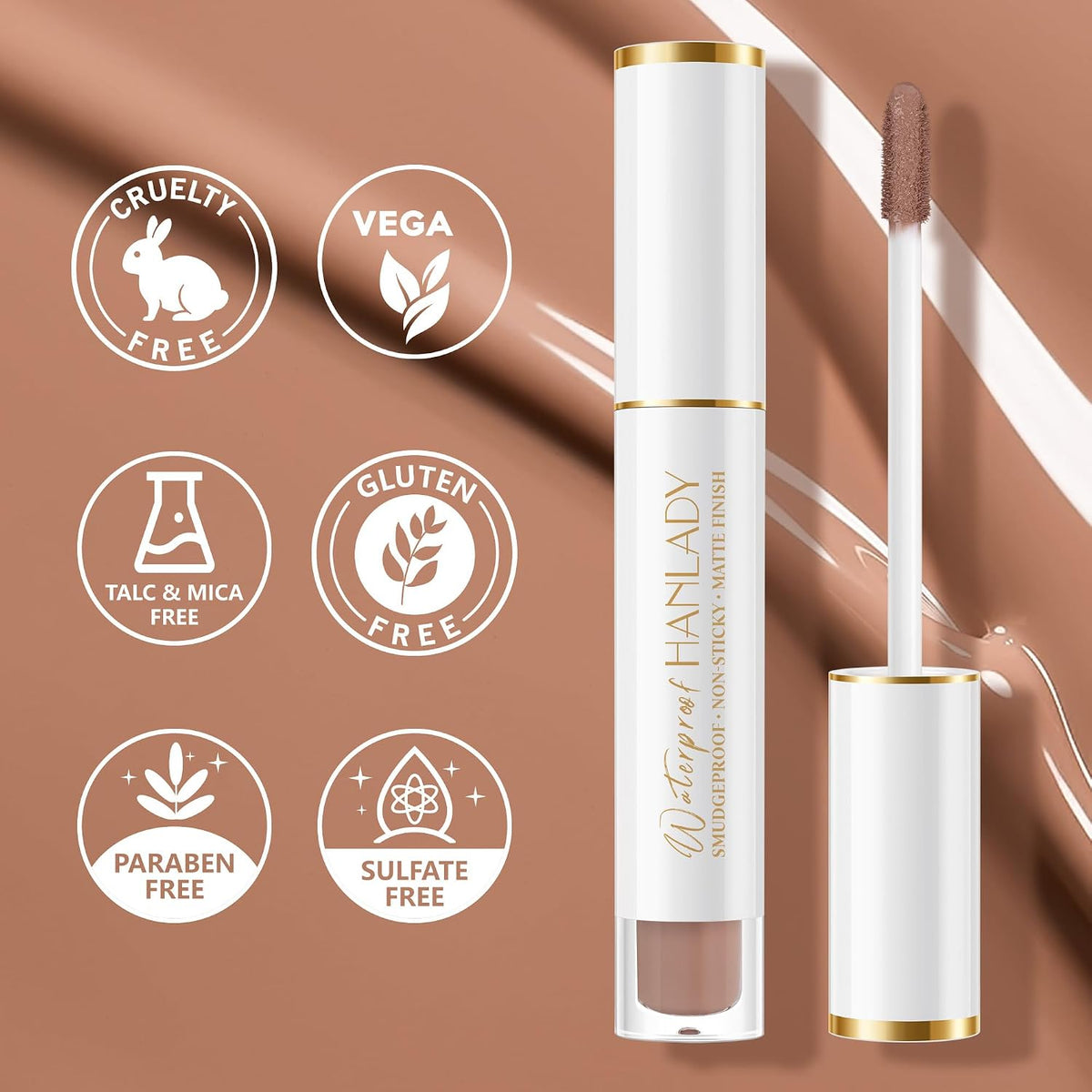 Nude Lipstick Long Lasting Lipsticks for Women Smudgeproof