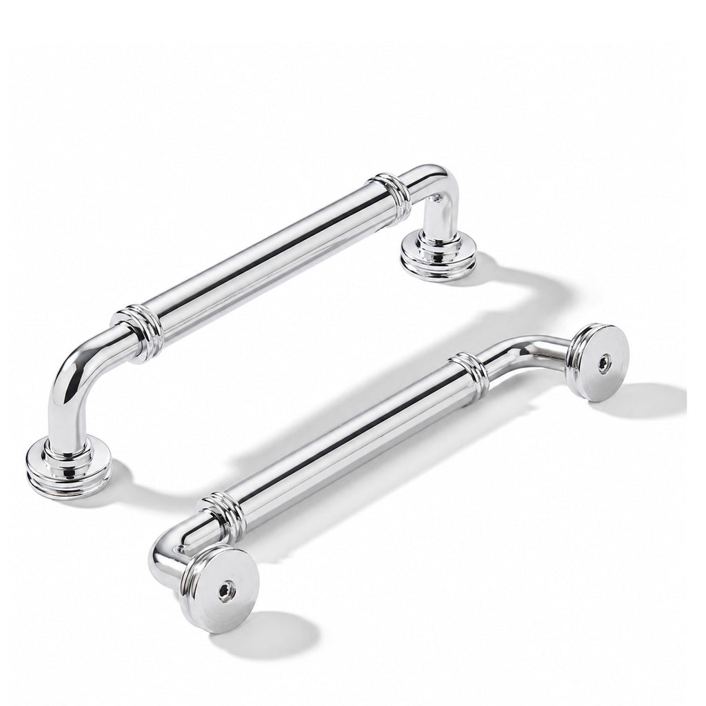 5 Pack 5 Inch Solid Zinc Alloy Polished Chrome Cabinet Pulls