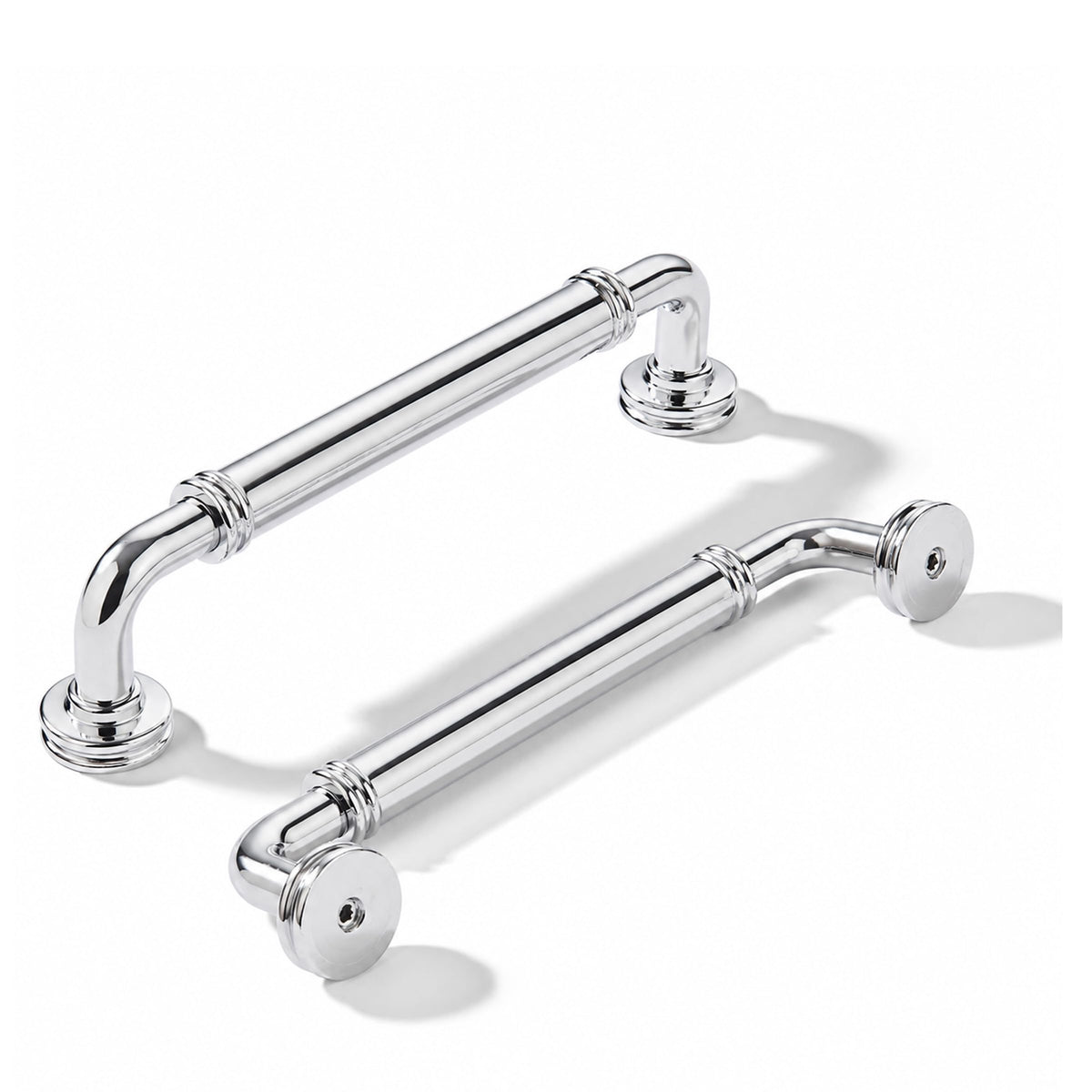 5 Pack 5 Inch Solid Zinc Alloy Polished Chrome Cabinet Pulls