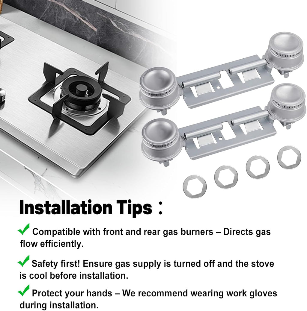 WB16K10026 WB29K17 Double Burner Assembly Replacement Compatible with G-E Ken-more Hot-point Ranges Replaces 868697 AP2633210 PS232404, 65932, AH232404, WB16K10003, WB29K0001, WB29K0017
