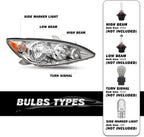 SOCKIR Headlight Assembly Fit for 2005 2006 Camry LE XLE SE, Right Side