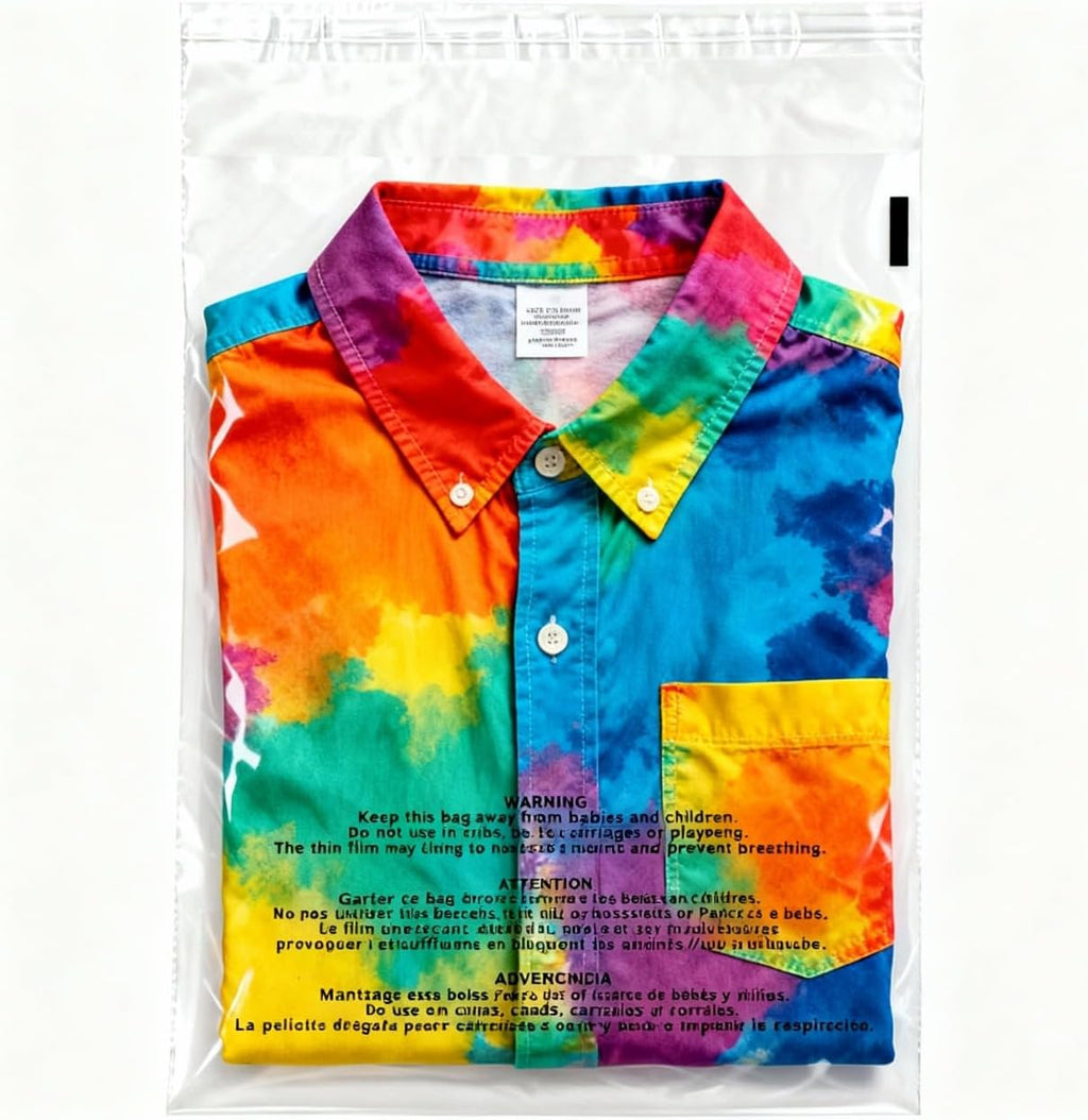 10" X 13" Self-Seal Clear Poly Bags with Suffocation Warning | Packaging, T-Shirts, Shipping | Permanent Adhesive