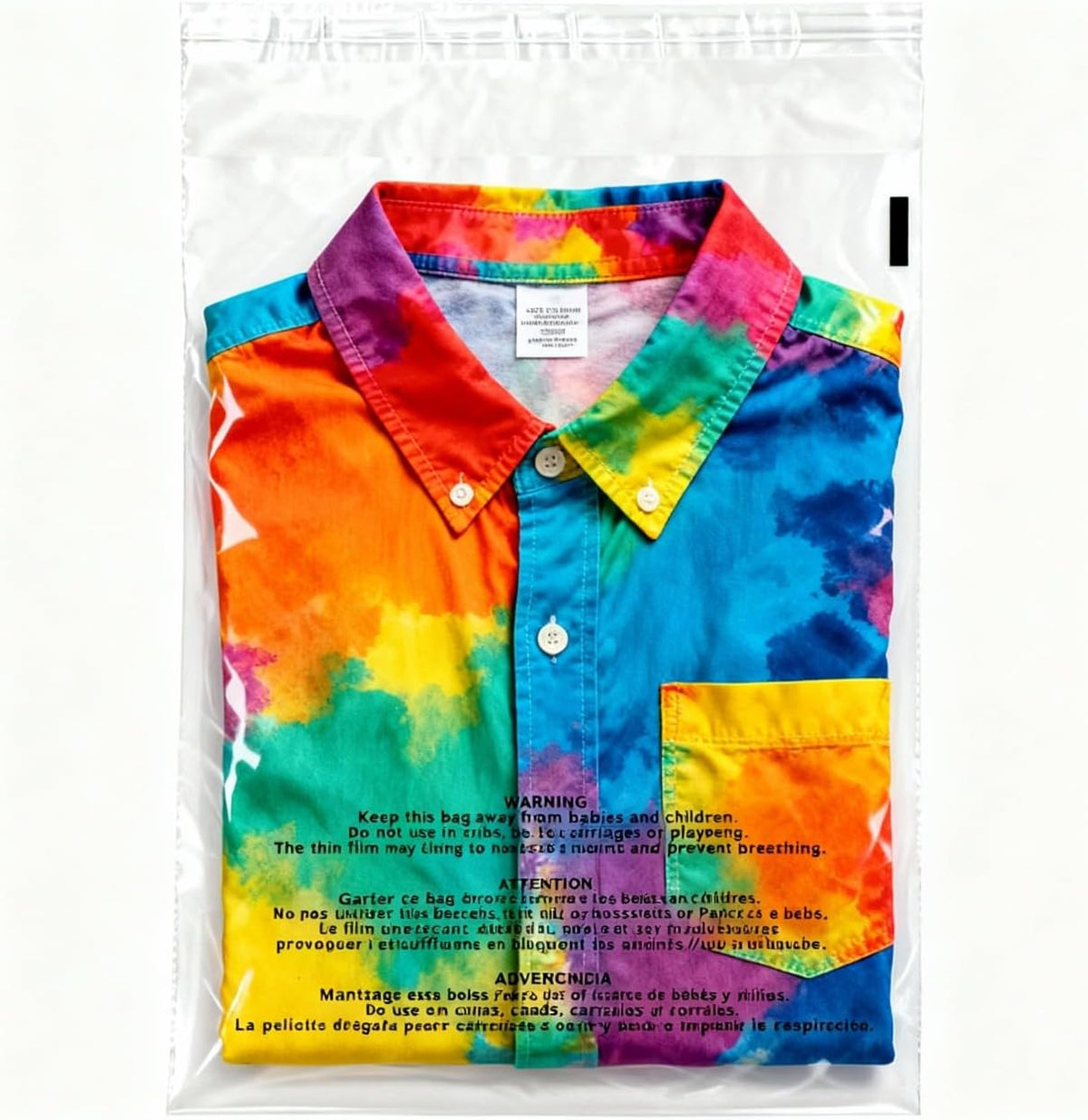 10" X 13" Self-Seal Clear Poly Bags with Suffocation Warning | Packaging, T-Shirts, Shipping | Permanent Adhesive