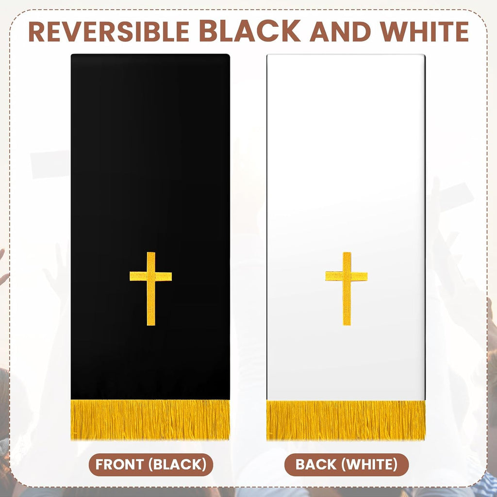3 Set Parament Table Runner Altar Cloth Black and White