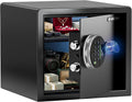 20LB Biometric Safe with Fingerprint Lock, 3-8 Digit PIN | 0.80 cu.ft. Safe with Silent Mode & LED & Backlit Keypad