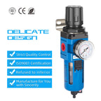 NANPU 1/2" NPT Compressed Air Filter Regulator Combo Piggyback