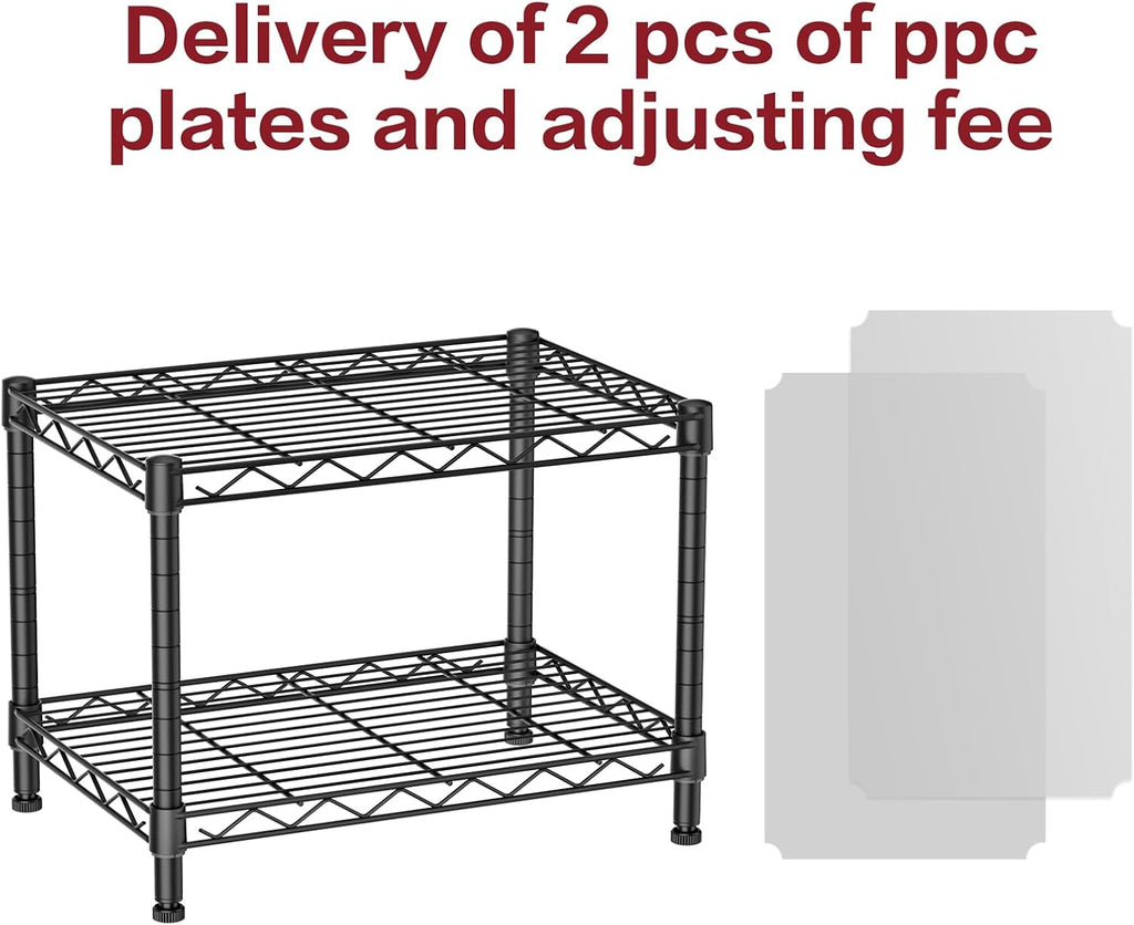 2 Small Wire Shelves Kitchen Pantry Close Home Organizers and Storage Bathroom Shelf Laundry Room Organization