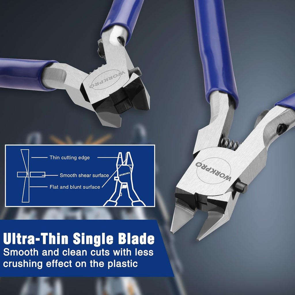 4.7" Model Nippers, Ultra-Thin Single Blade, Gundam Model Tools | Non-Slip Sprue Cutter for Beginners, Gunpla Model