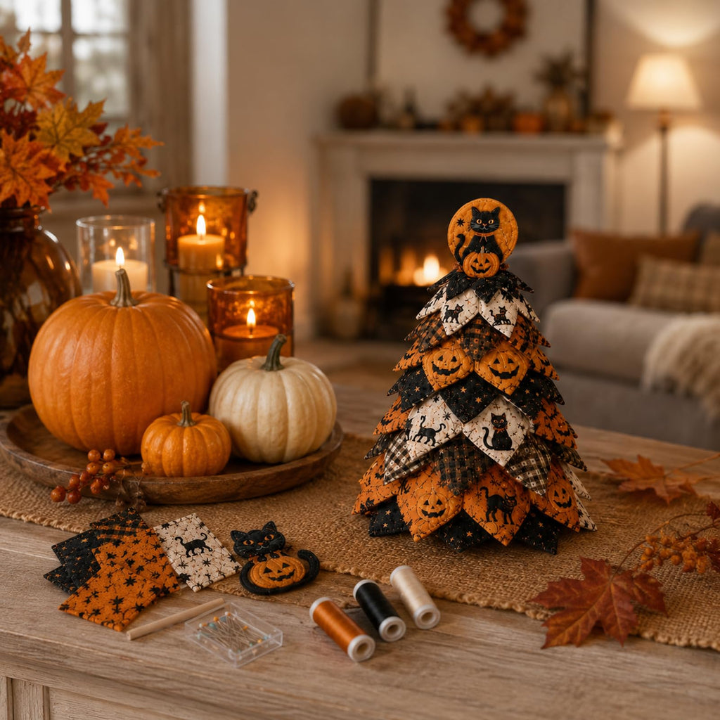 Halloween DIY Patchwork Tree Sewing Kit Holiday Craft Decor
