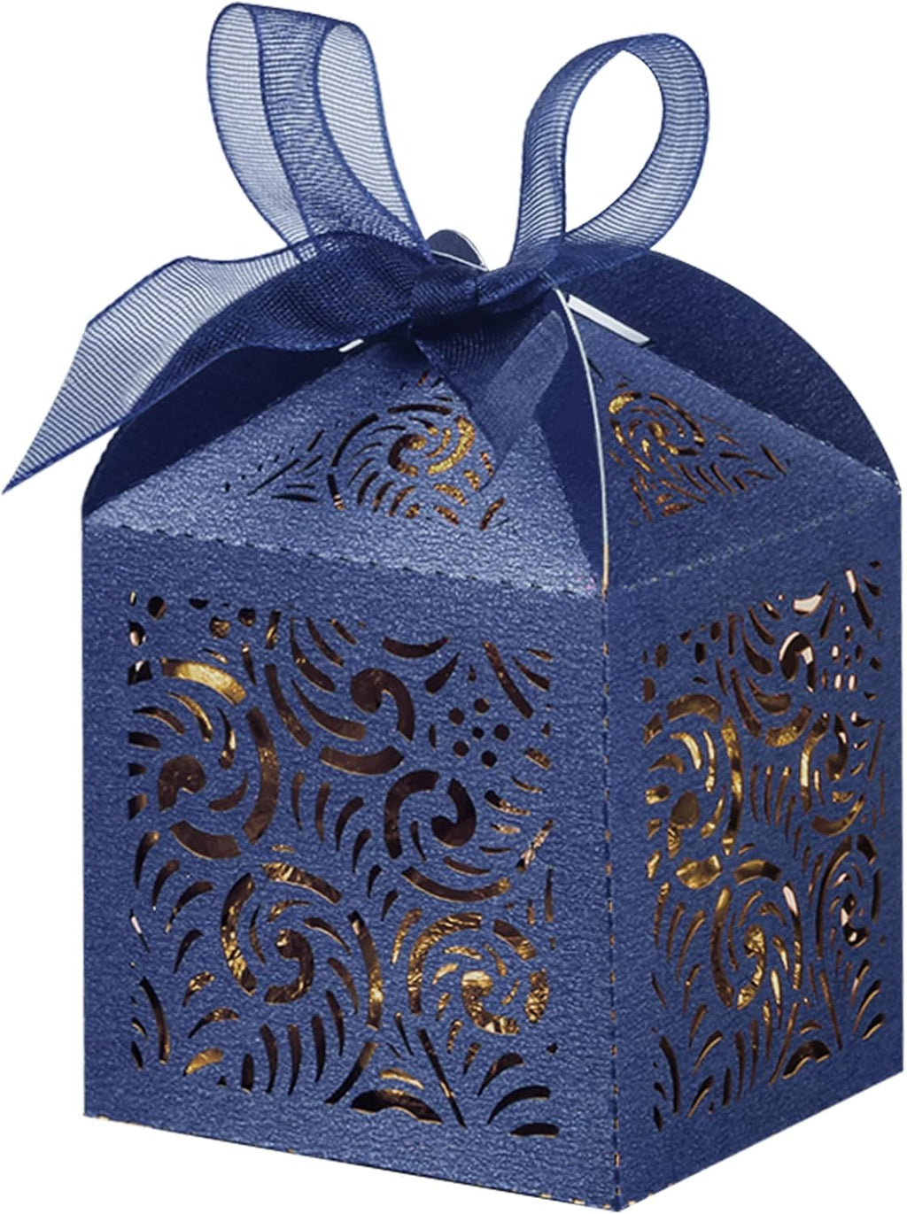100Pcs Laser Cut Favor Boxes, 2x2x3in Small Gift Box for Presents