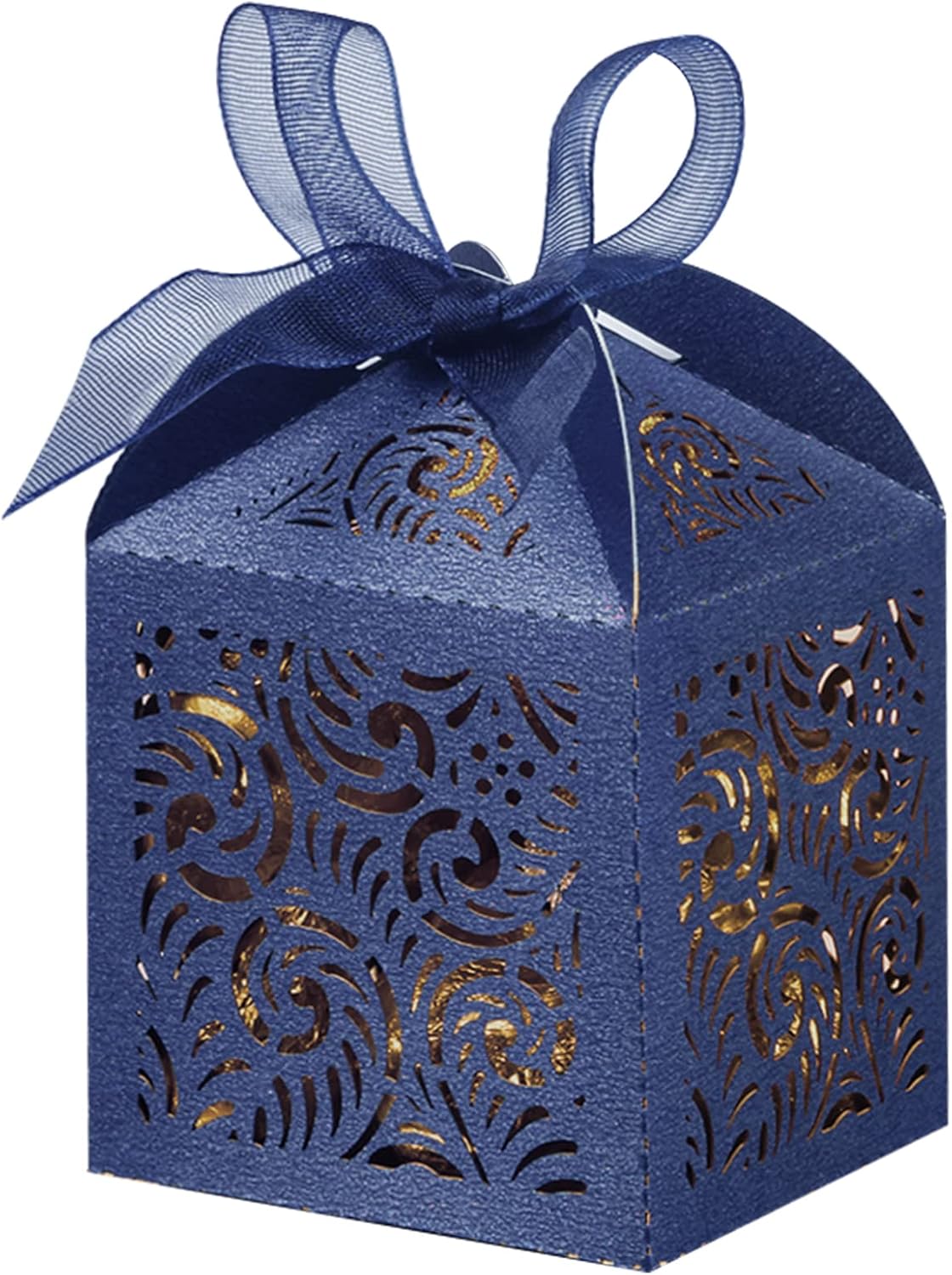 100Pcs Laser Cut Favor Boxes, 2x2x3in Small Gift Box for Presents