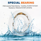 uxcell 8Pcs 687 POM Plastic Bearings, 7x14x3.5mm Deep-Groove Ball Bearings