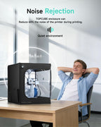 3D Printer Enclosure for Bambu Lab A1 Mini with LED Light Black