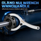gedoly Gland Nut Wrench, Adjustable Hydraulic Cylinder Spanner Wrench