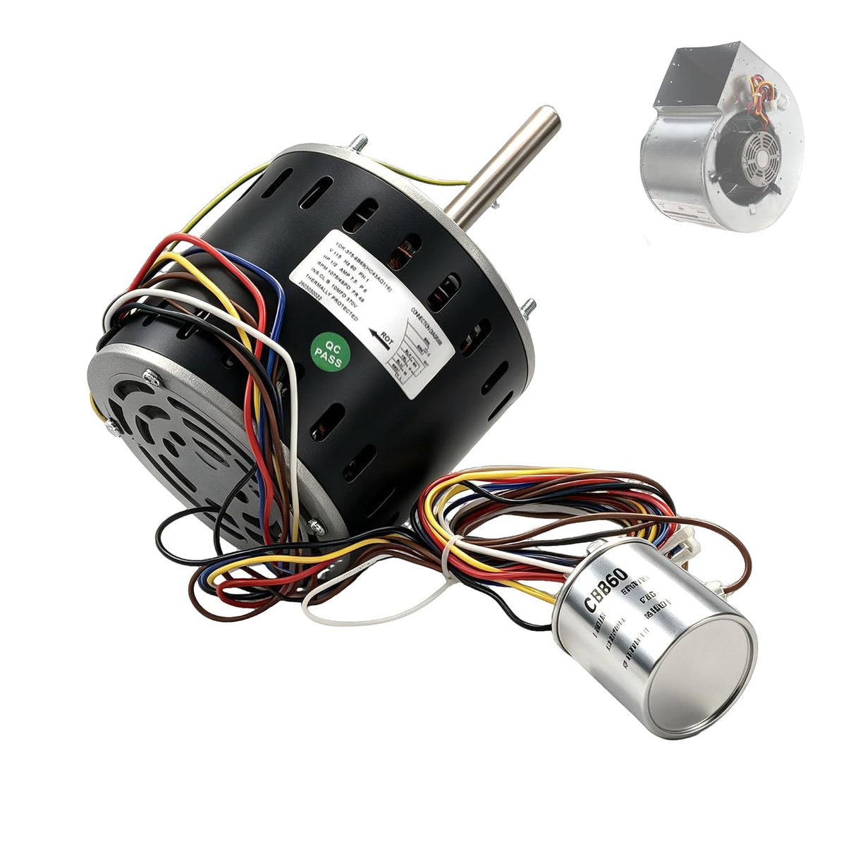 HC43AQ116 Furnace Blower Motor 1/2HP Fit for Carrier Bryant Payne GE Genteq