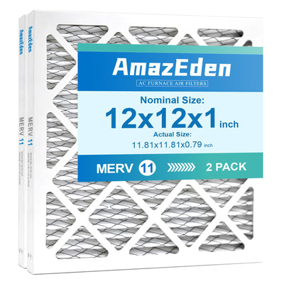 12x12x1 AC Air Filter MERV 11 (2-Pack) Dust Defense