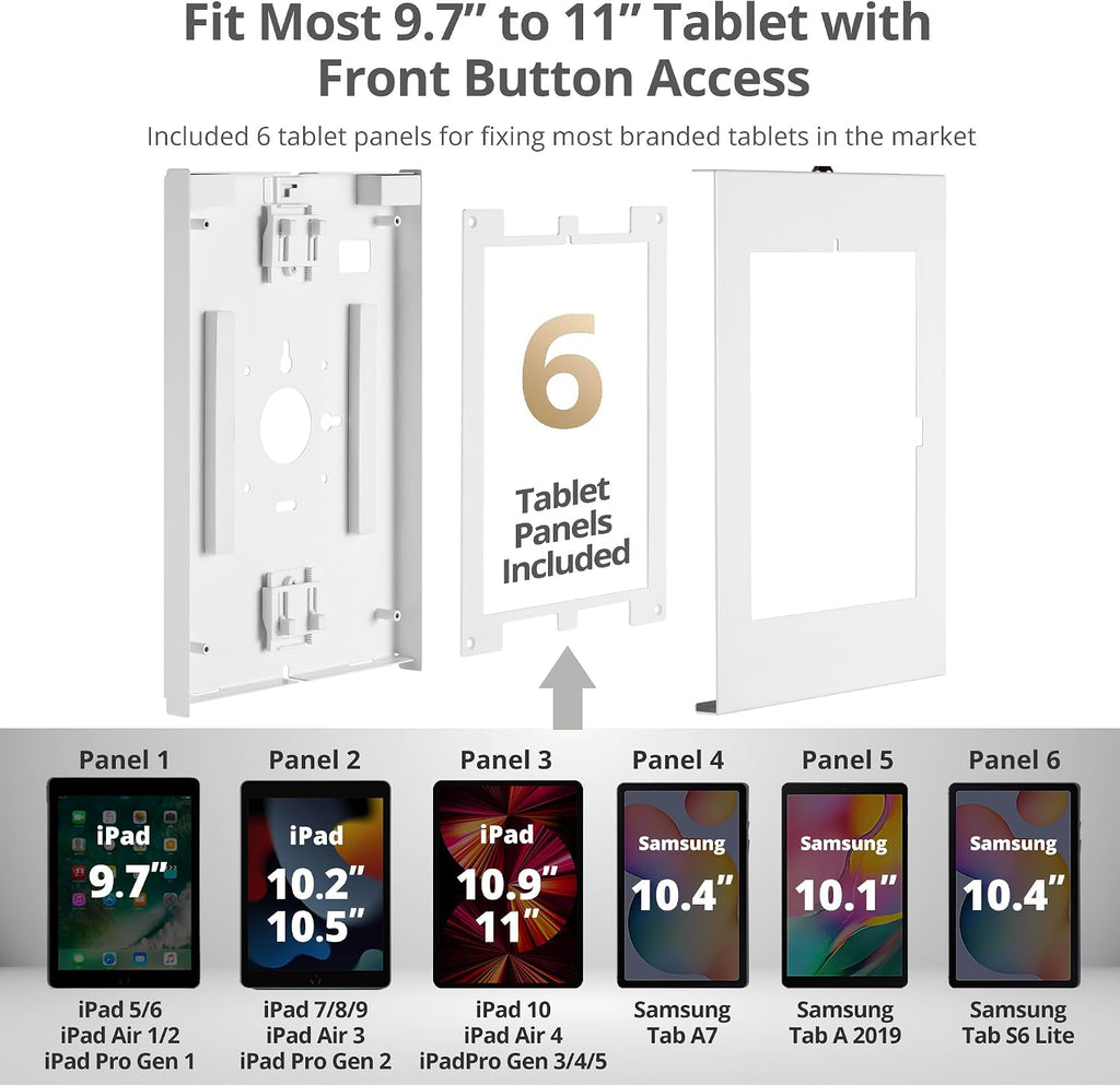 Anti-Theft Tablet Kiosk Stand for Countertops, 9.7"-11", CE-MT3N11-S1 | Secure a 9.7"-11" tablet for POS, check-in or