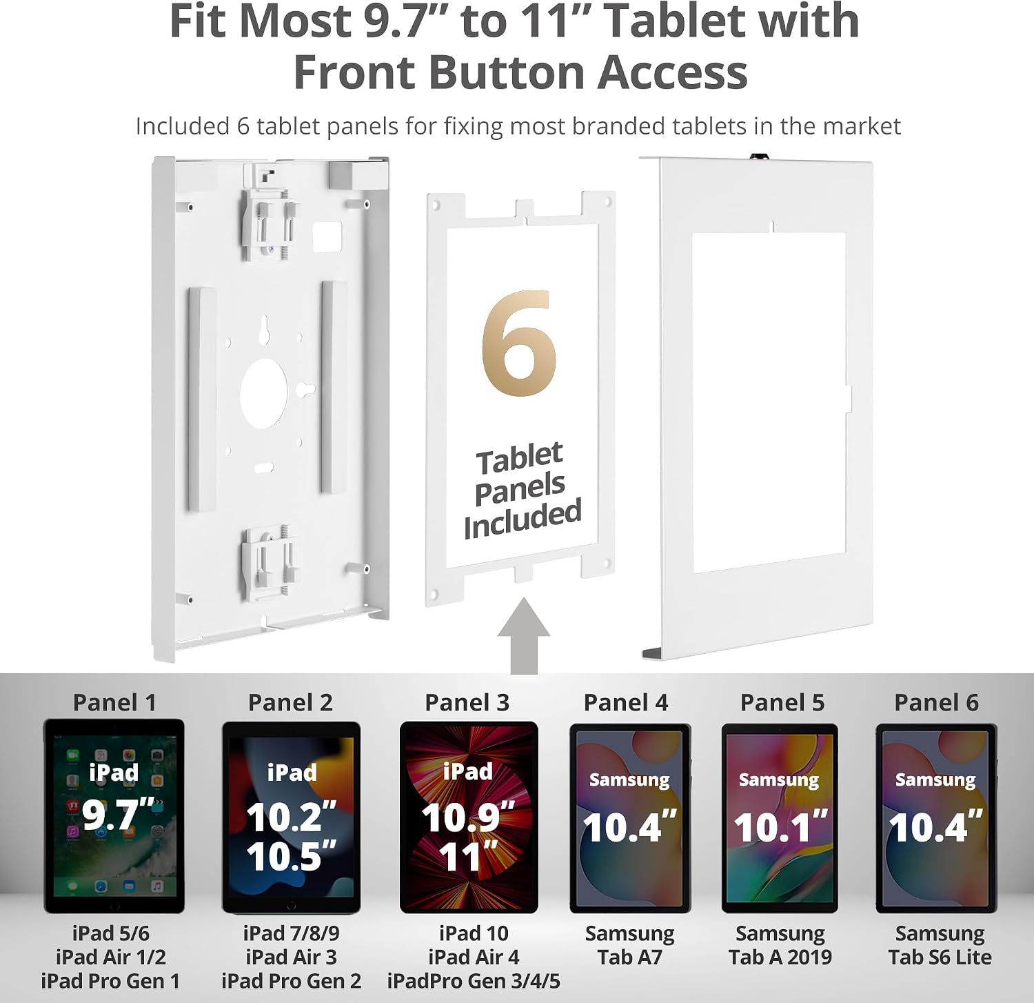 Anti-Theft Tablet Kiosk Stand for Countertops, 9.7"-11", CE-MT3N11-S1 | Secure a 9.7"-11" tablet for POS, check-in or