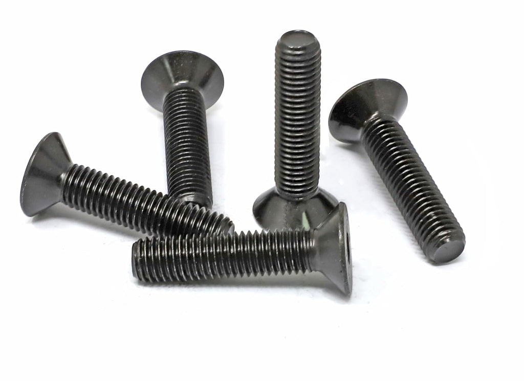 iexcell 5 Pcs M12 x 55mm Thread Pitch 1.75 mm Alloy Steel 12.9 Grade Hex Socket Flat Head Cap Screws Bolts Kit, Black Oxide Finish