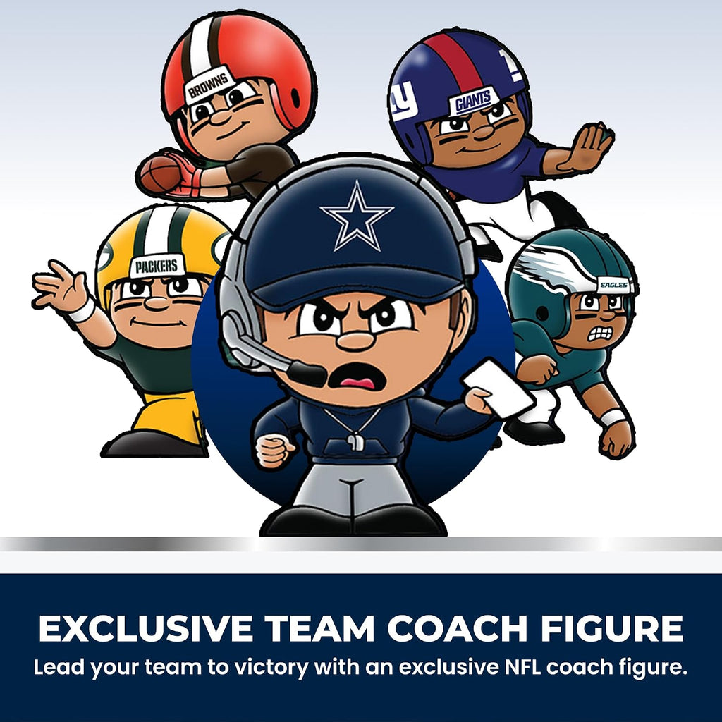 TeenyMates NFL Action Figures Gift Set, with 11 Player Figures, Coach & Collectible Field Puzzle, NFL Football Toys