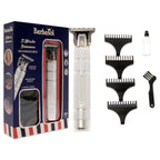 Stainless-Steel Rechargeable Zero-Gapped T-Blade Trimmer, Hanging Blade, 4 Guide Combs