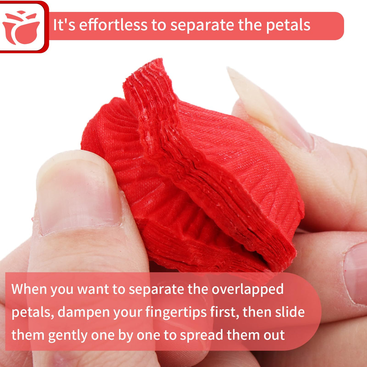 2200 PCS Artificial Fake Rose Petals(Red)