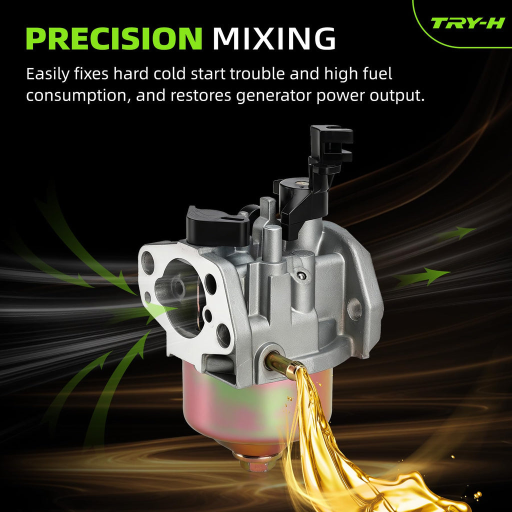 Try-H Predator 4000 Generator Carburetor Kit with Gaskets Spark Plug