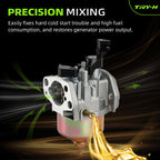 Try-H Predator 4000 Generator Carburetor Kit with Gaskets Spark Plug