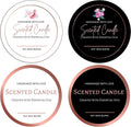 Candle Labels Roll 2 Inch 300pcs Rose Gold Foil | Candle Labels for Candle Making Supplies, Candle Tins, Candle