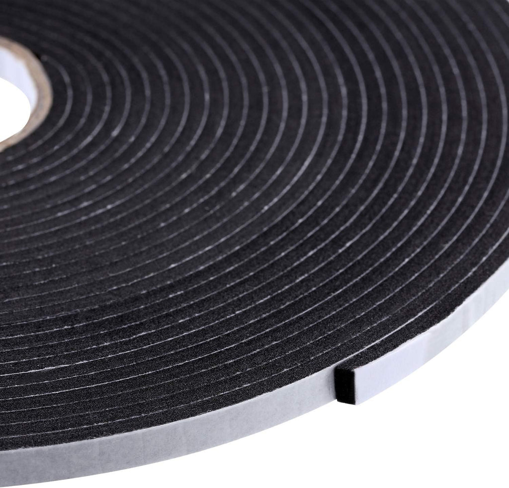 Double Sided Foam 1/8 Inch Mounting Adhesive Thick Tape Foam Seal Tape, 3 Rolls (1/4 Inch Wide by 32.8 Feet Long Each
