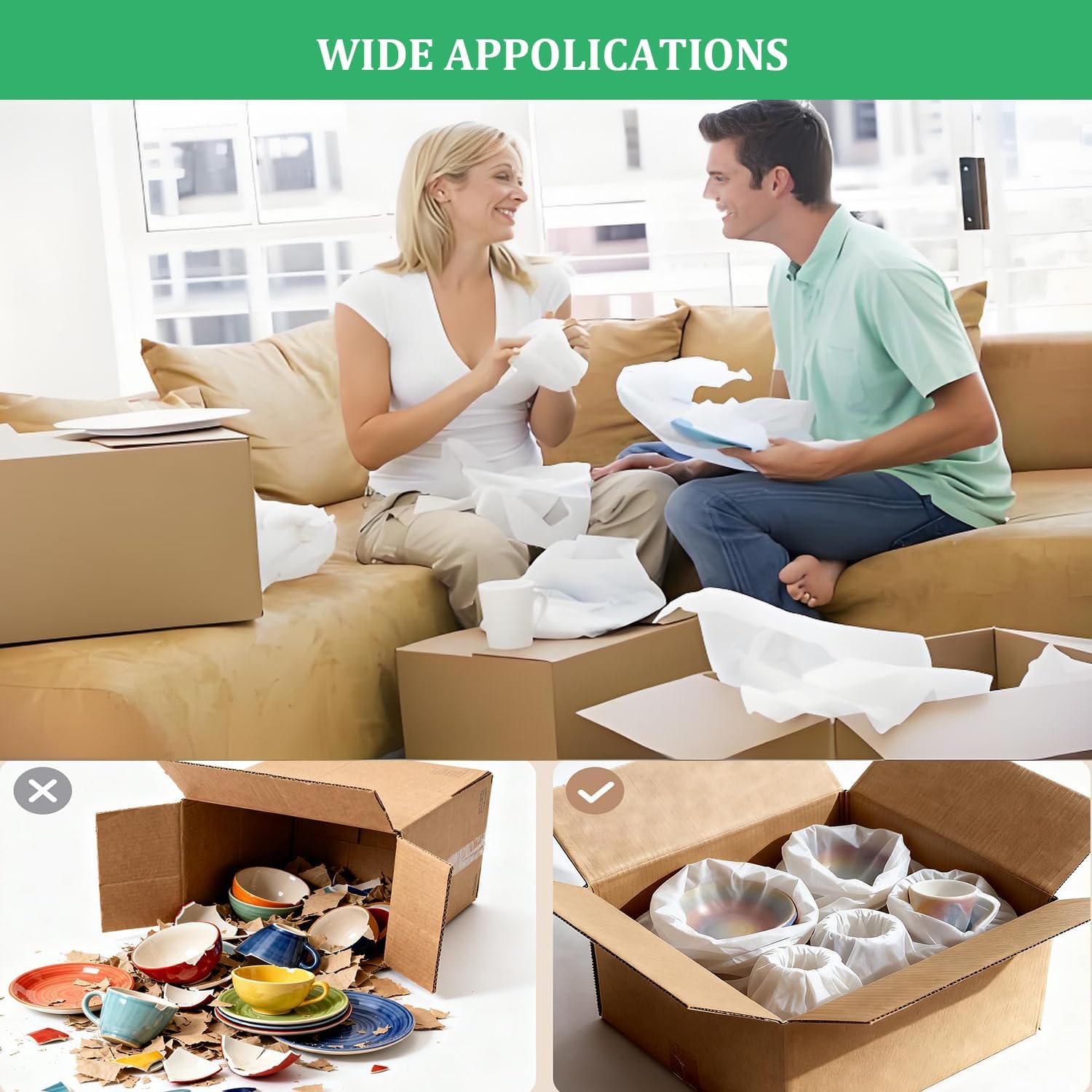 4x6Inch Cushion Foam Pouches 100pcs, Small Foam Wrap Pouches