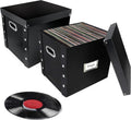 Vinyl Record Storage Box, 12 In, 2-Pack, Holds 75 Albums