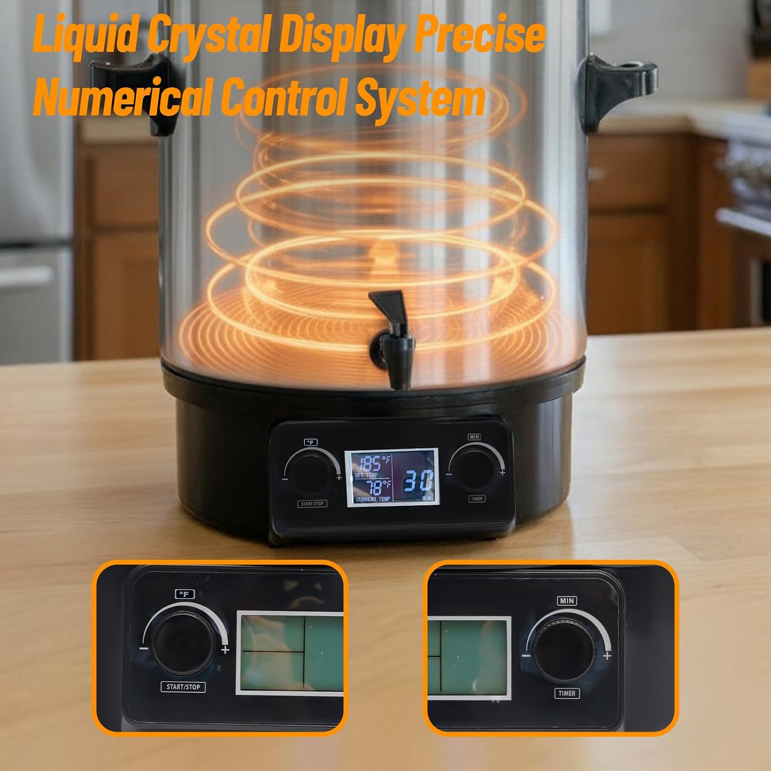 24.5QT Electric Water Bath Canner – Digital LCD Adjustable 86-212°F Timer