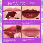 6Pcs Peel Off Lip Liner Set,Lip Stain Peel Off,Long-Lasting Waterproof & Smudge-Proof Matte Lip Liners With Ergonomic